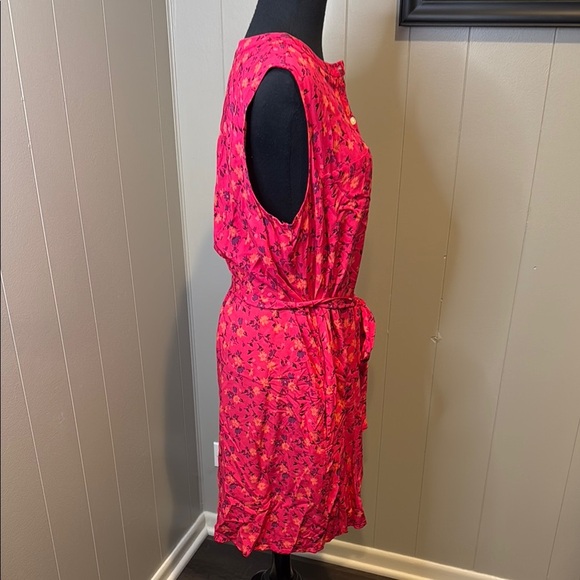 GAP Women’s Large Pink Floral Sleeveless Midi Dress - Picture 3 of 5